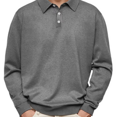 Galen | Pattern-Collar Long-Sleeve Polo