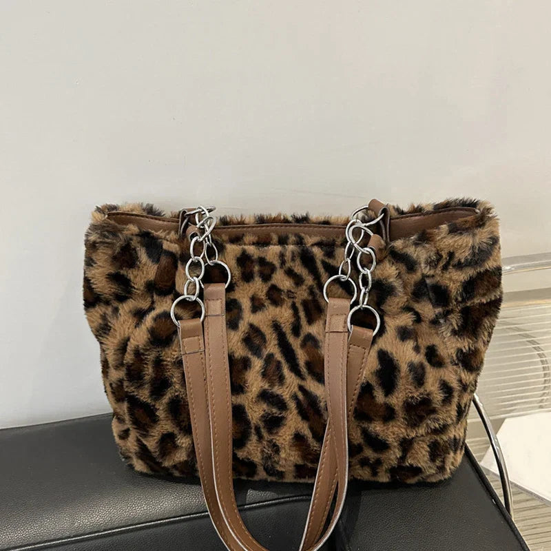 Olive | Statement Animal Print Tote Bag