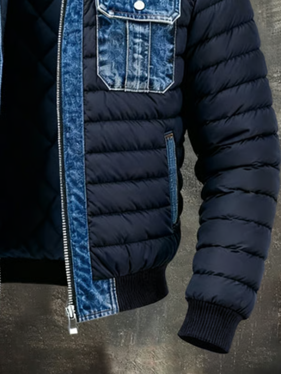 Tristan | Quilted-Panel Zip Jacket