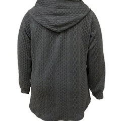 Brielle | Cable-Texture Hooded Coat