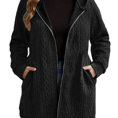 Brielle | Cable-Texture Hooded Coat