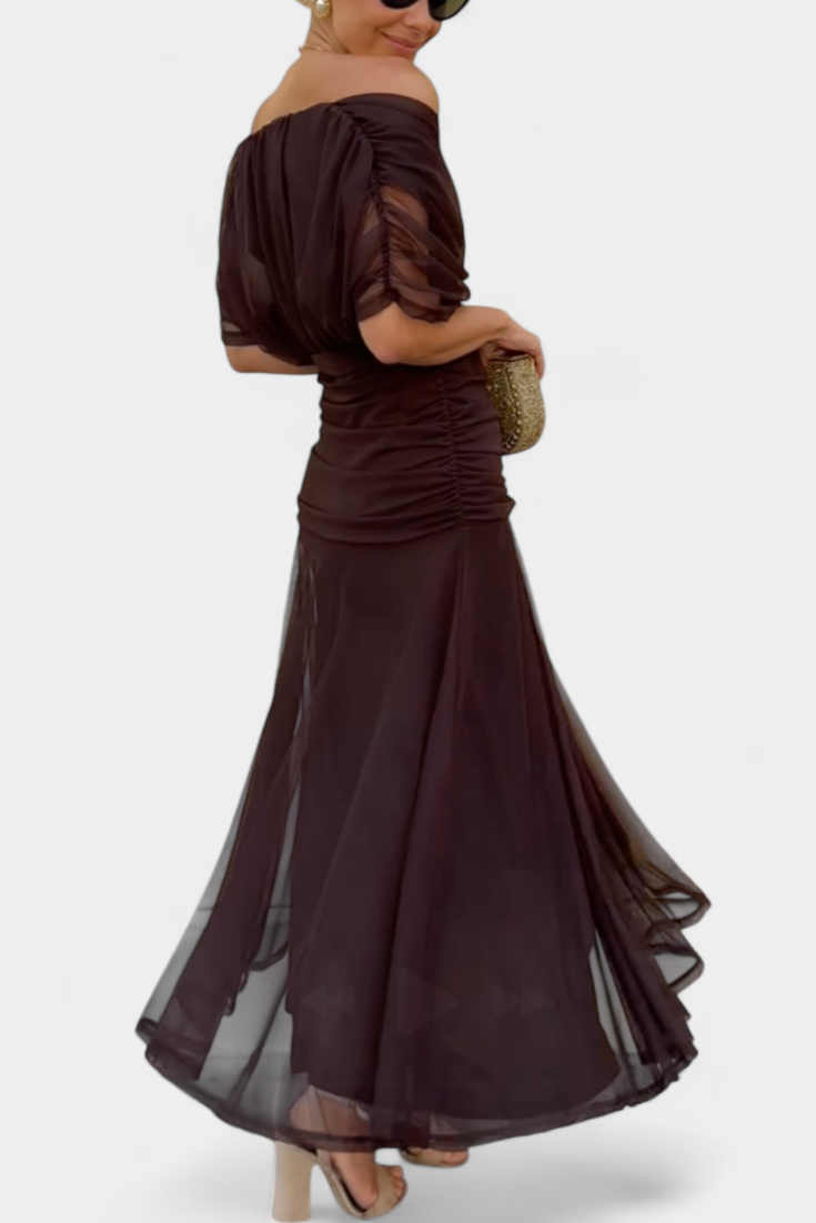 Nava | Long Floral Dress with V-Neck