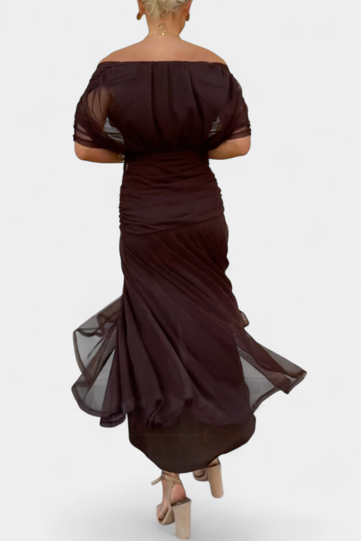 Nava | Long Floral Dress with V-Neck