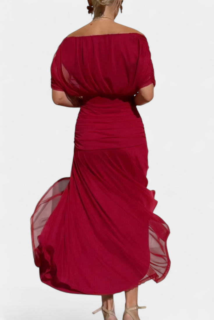 Nava | Long Floral Dress with V-Neck