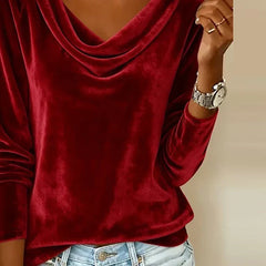Aurette | Draped-Neck Relaxed Top