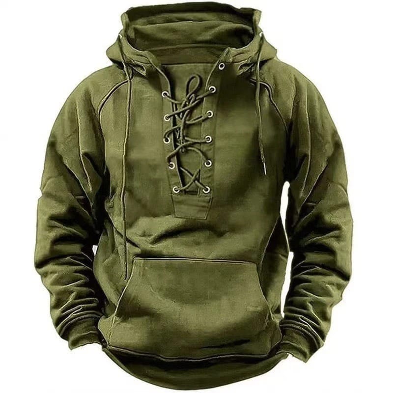 Evren | Lace-Up Pullover Hoodie