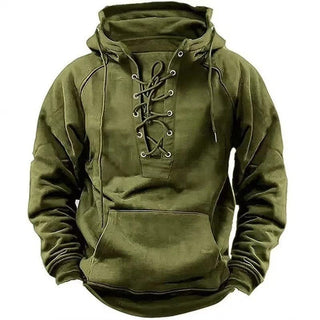 Evren | Lace-Up Pullover Hoodie