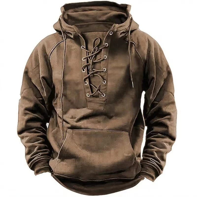 Evren | Lace-Up Pullover Hoodie