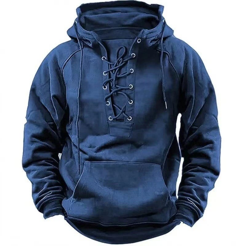 Evren | Lace-Up Pullover Hoodie