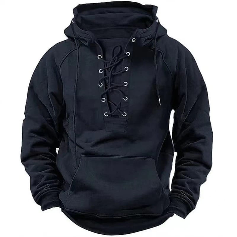 Evren | Lace-Up Pullover Hoodie