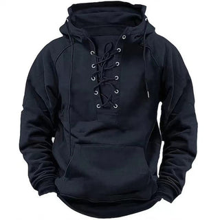 Evren | Lace-Up Pullover Hoodie