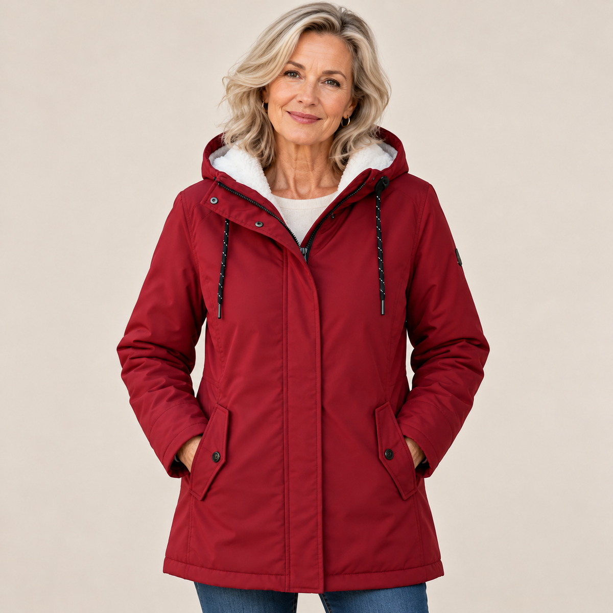 Elowyn | Hooded Zip-Front Parka Coat