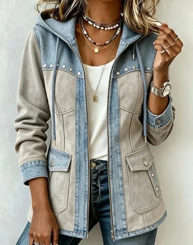 Veronica | Dual-Texture Hooded Jacket