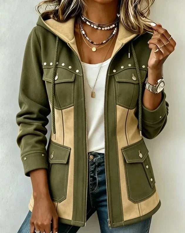 Veronica | Dual-Texture Hooded Jacket