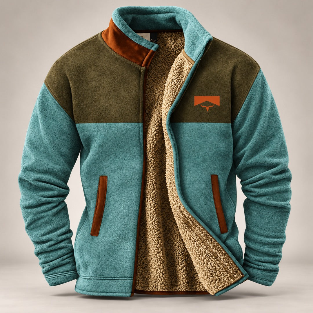 Finnian | Textured High-Collar Zip Jacket