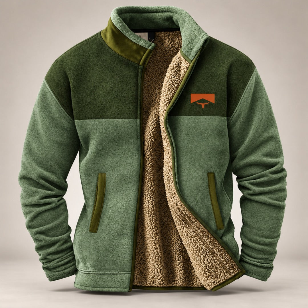 Finnian | Textured High-Collar Zip Jacket