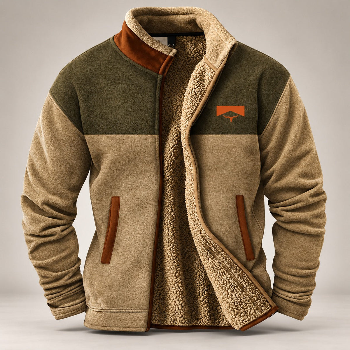 Finnian | Textured High-Collar Zip Jacket