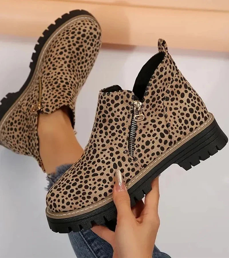 Renata | Side-Zip Wedge Ankle Boots