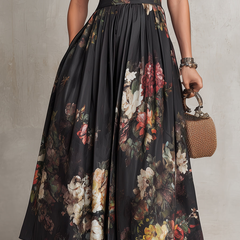 Leontine | Keyhole Pleated Midi Dress