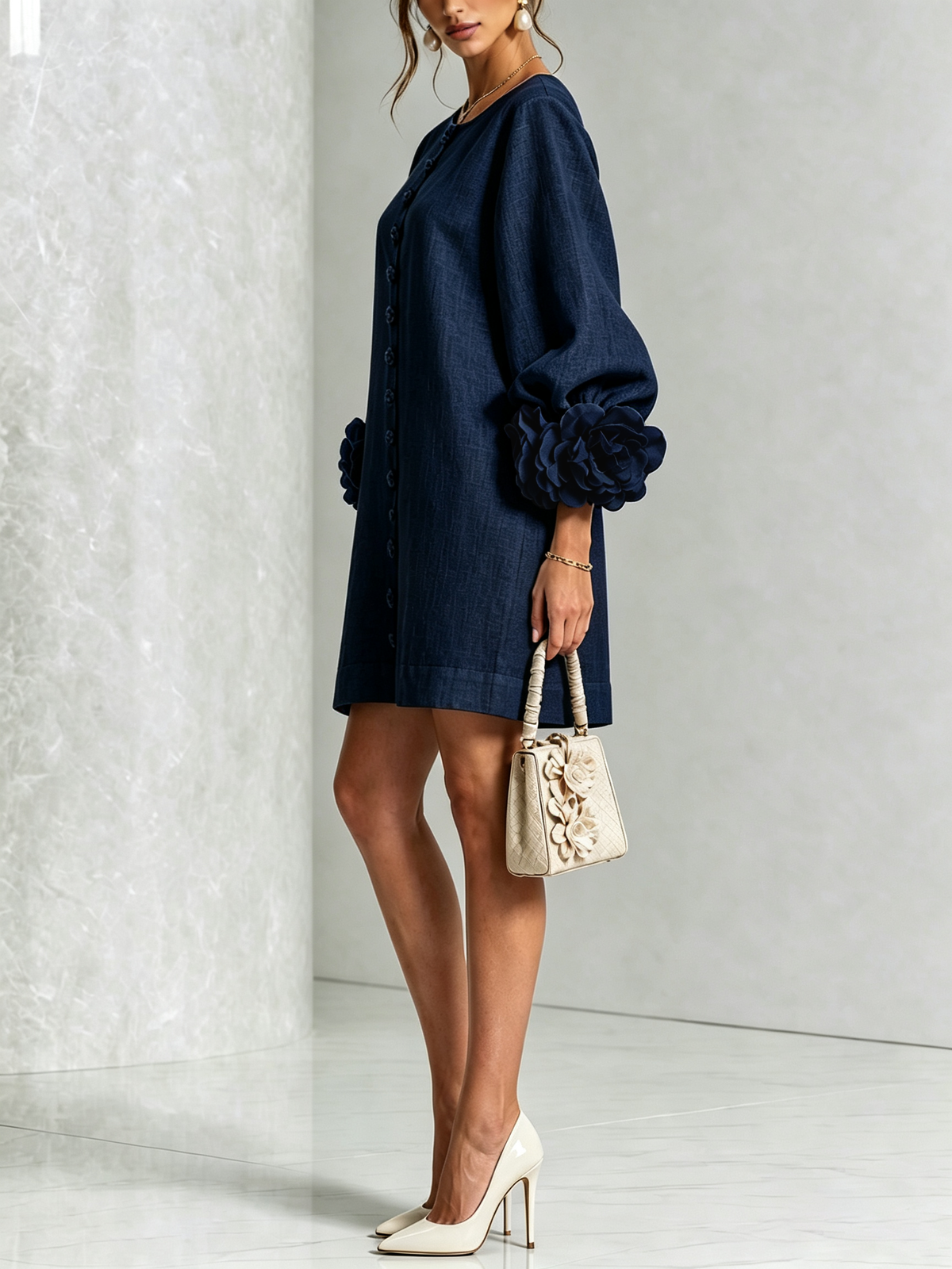 Florence | Floral Button Down Mini Dress