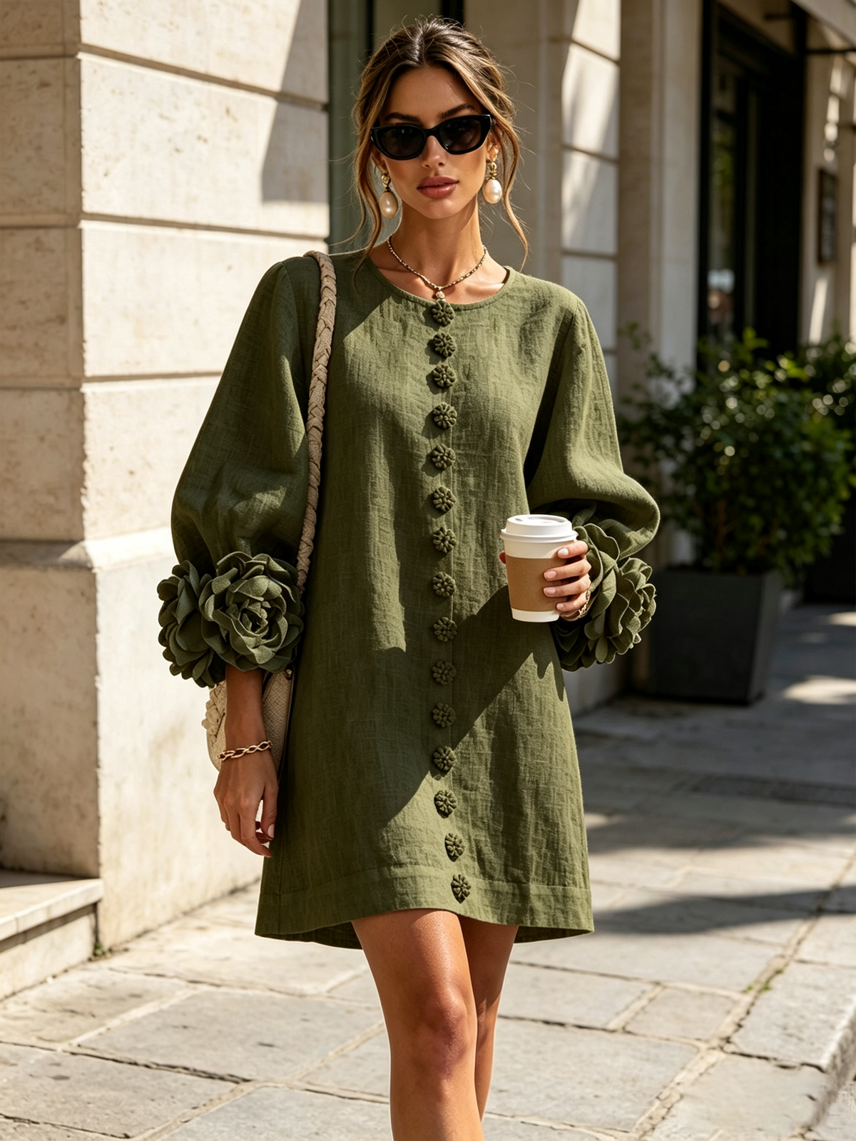 Florence | Floral Button Down Mini Dress