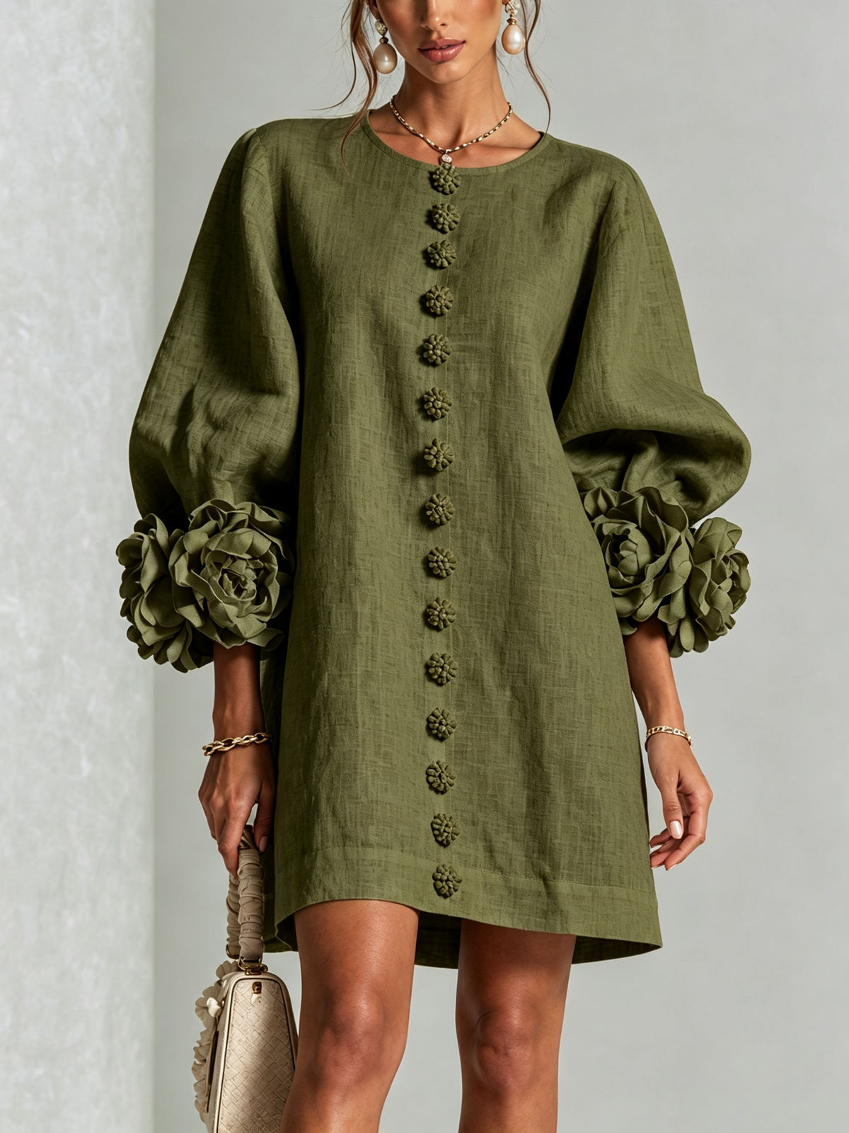 Florence | Floral Button Down Mini Dress