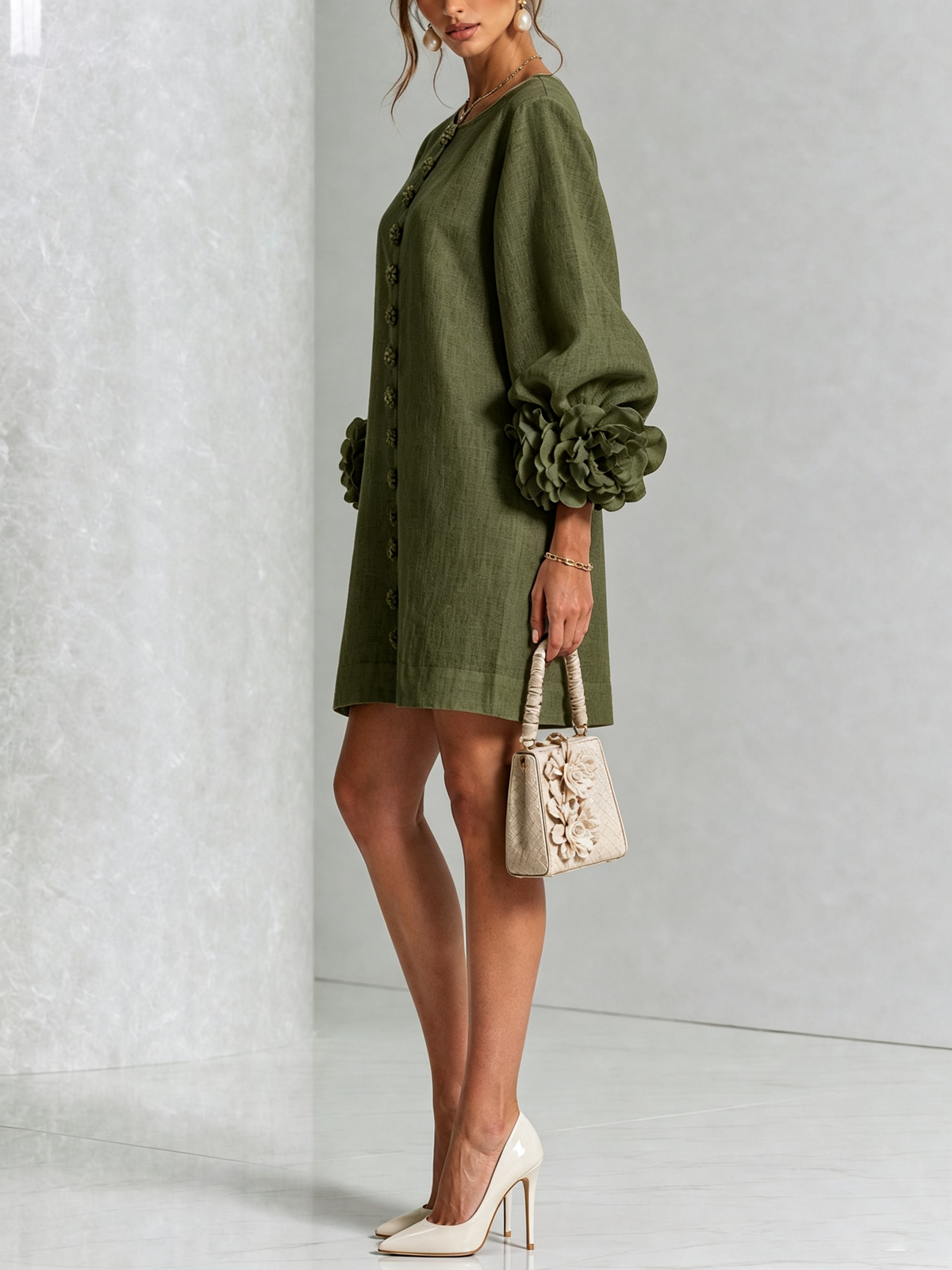 Florence | Floral Button Down Mini Dress
