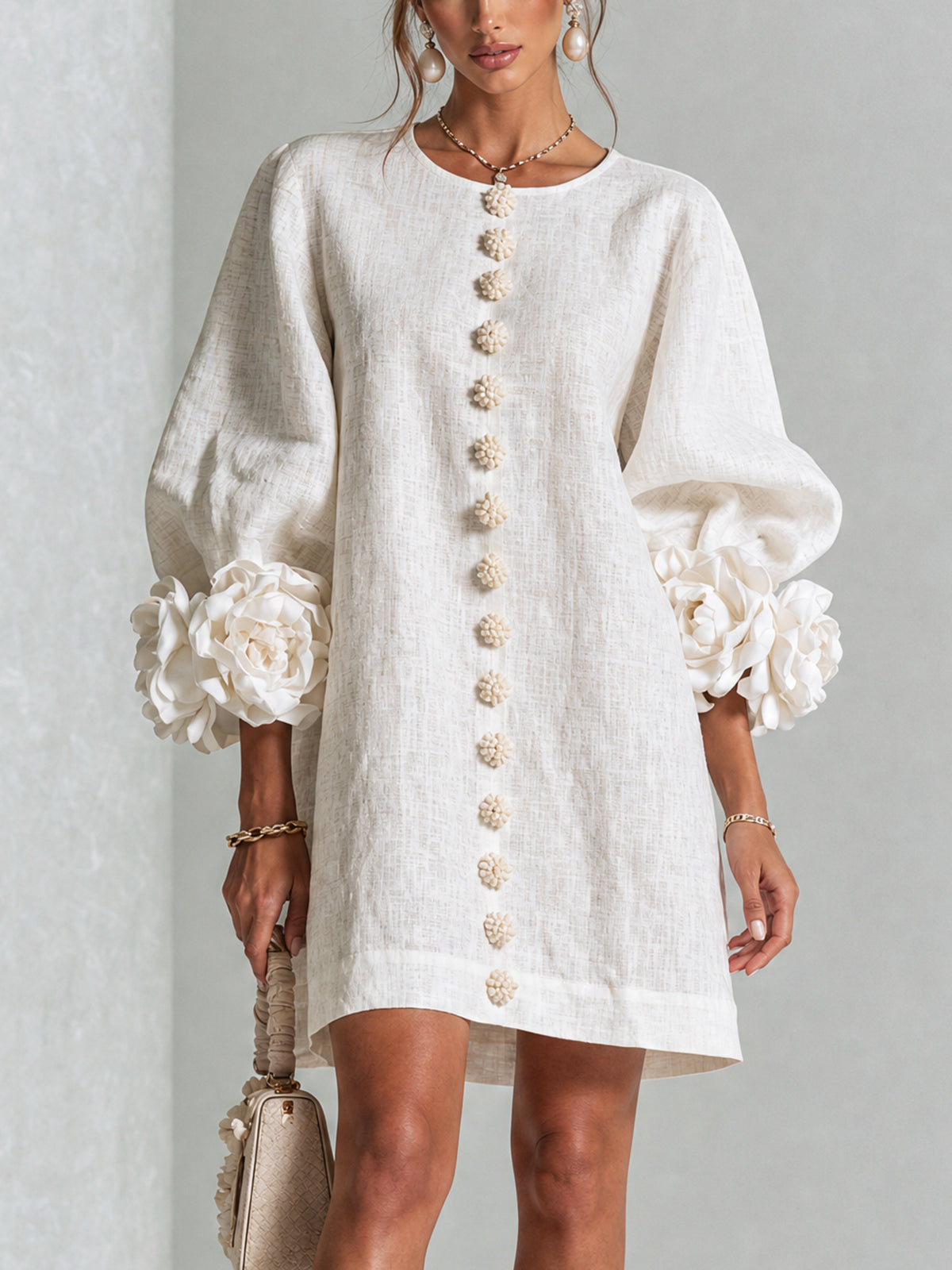 Florence | Floral Button Down Mini Dress