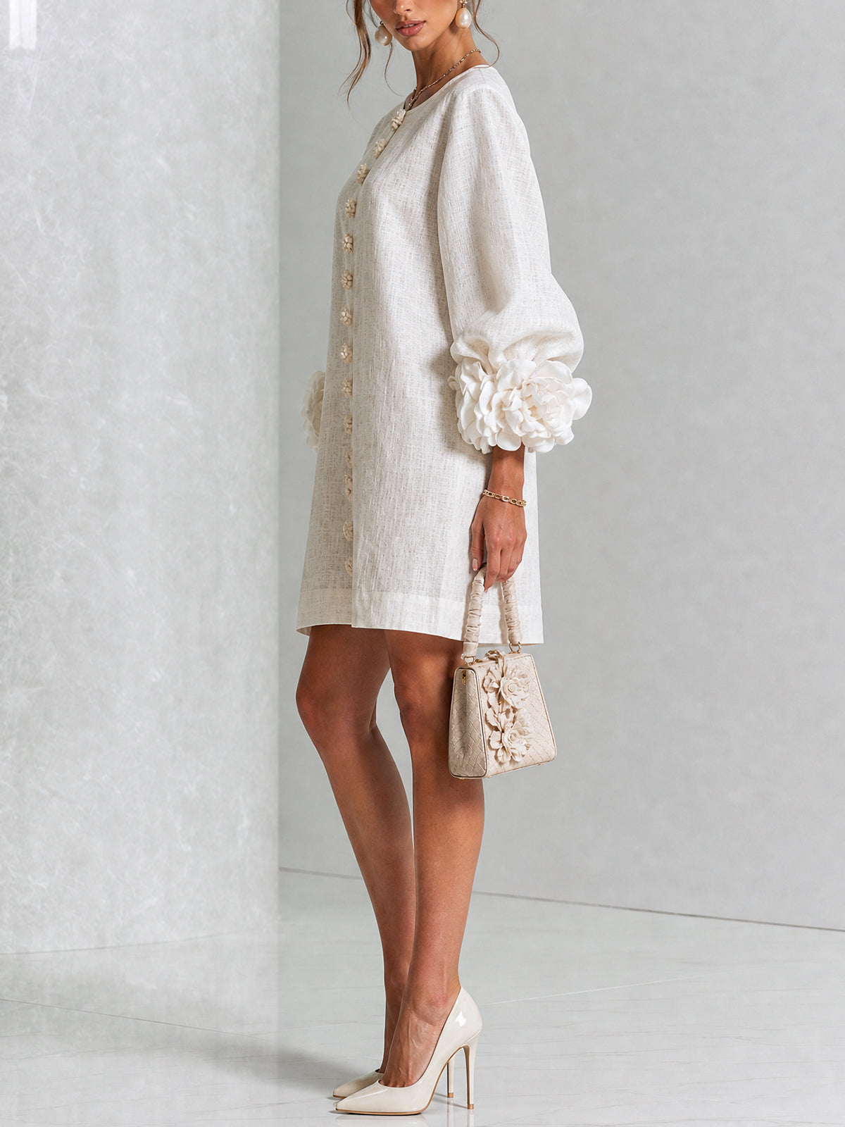Florence | Floral Button Down Mini Dress