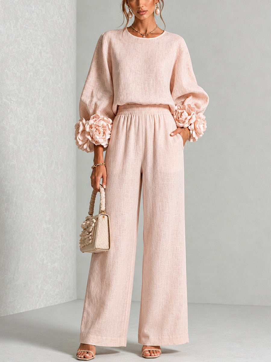 Rosalie | Floral Cuff Two Piece Set
