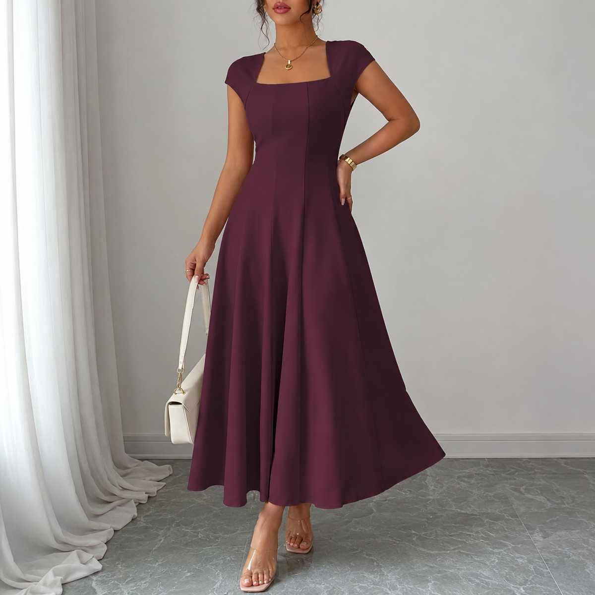 Brooklyn | Tummy-Control A-Line Midi Dress