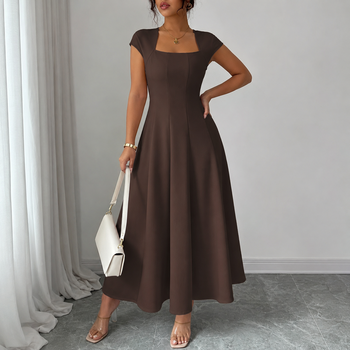 Brooklyn | Tummy-Control A-Line Midi Dress