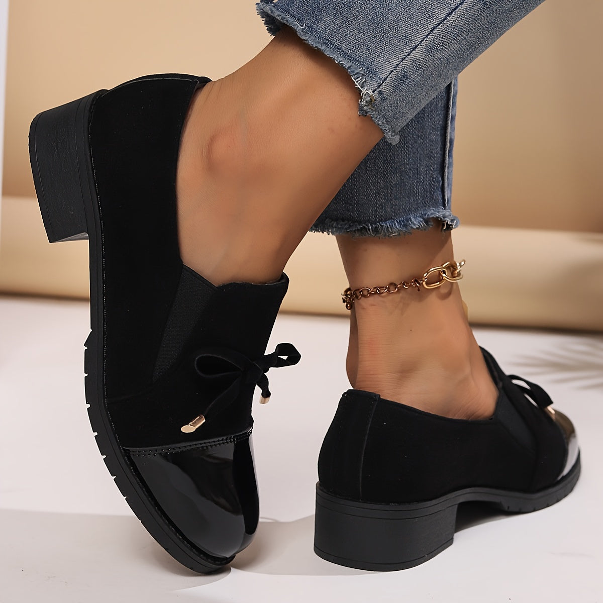 Grace | Patent Cap Toe Comfort Loafers