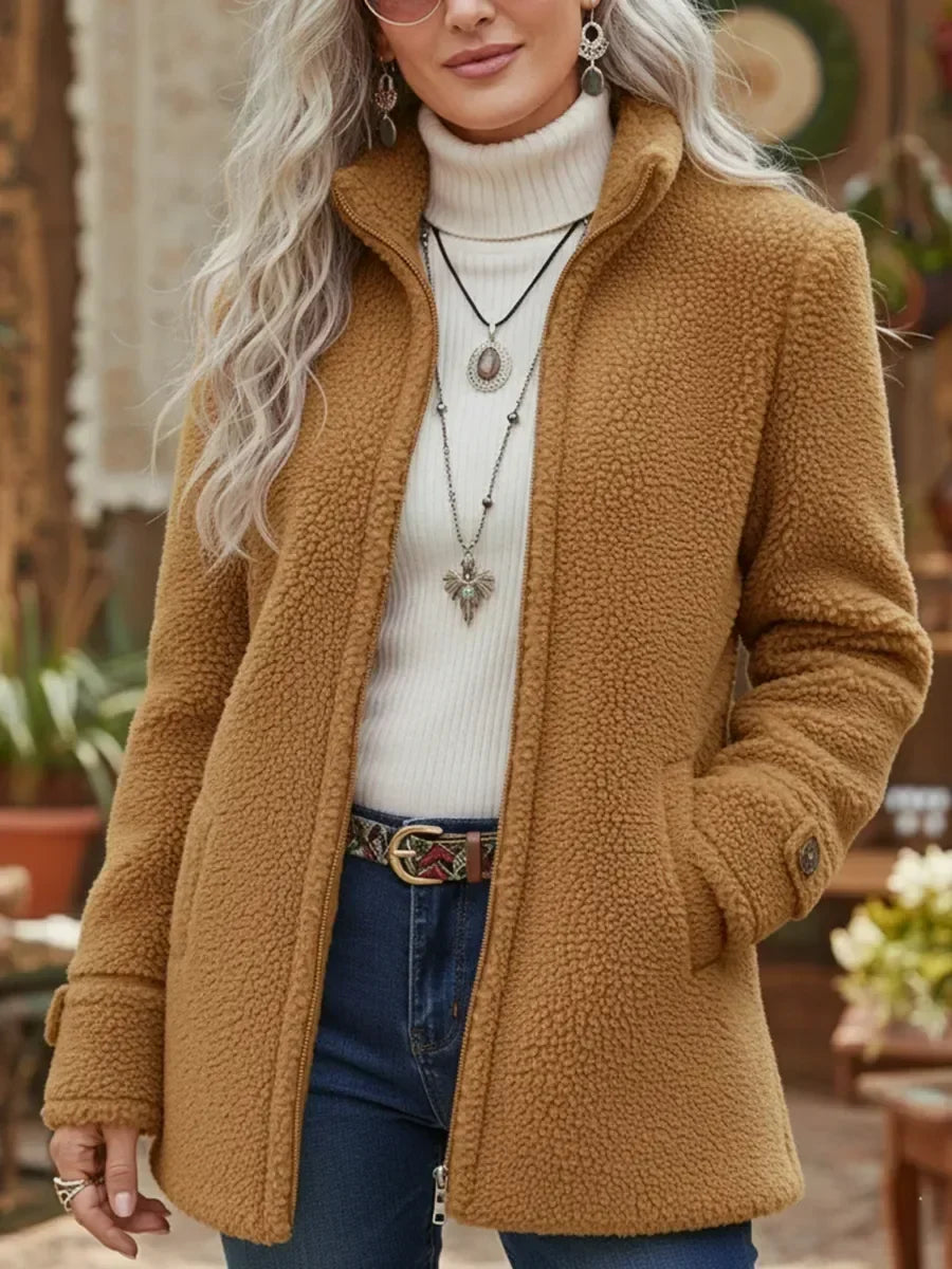 Scarlet | Full-Zip Stand Collar Jacket