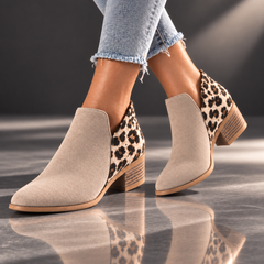 Marisol | Leopard-Panel Ankle Boots