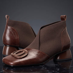 Ottilie | Sculpted Square-Toe Ankle Boots