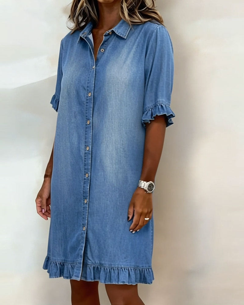 Mayah | Comfortable 100% Cotton Dress with Flattering Ruched Detailing