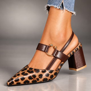 Adeline | Ring-Accent Slingback Heels