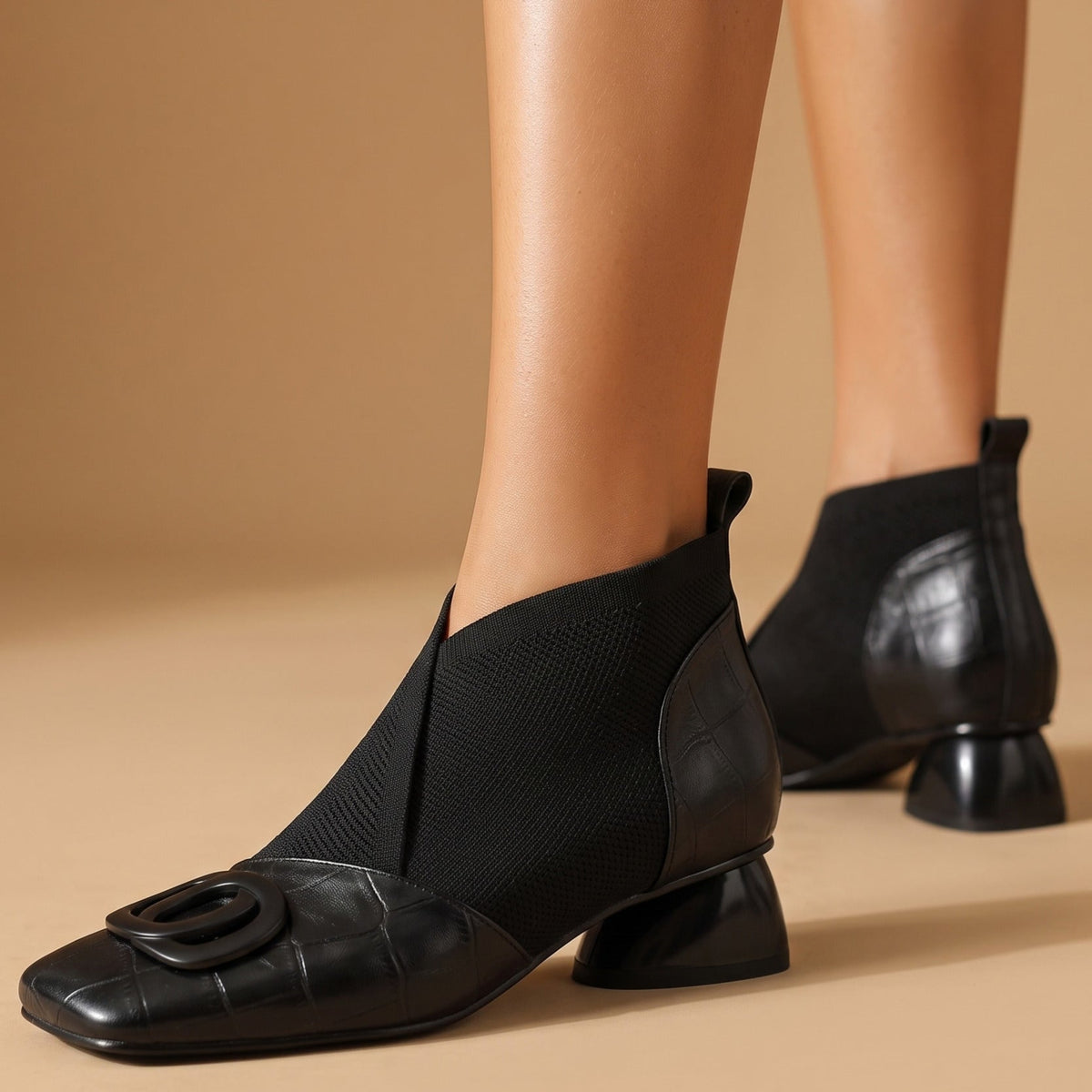 Ottilie | Sculpted Square-Toe Ankle Boots