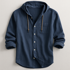 Soren | Hooded Button-Front Shirt