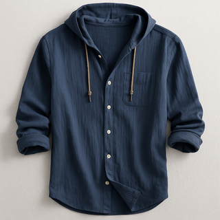 Soren | Hooded Button-Front Shirt