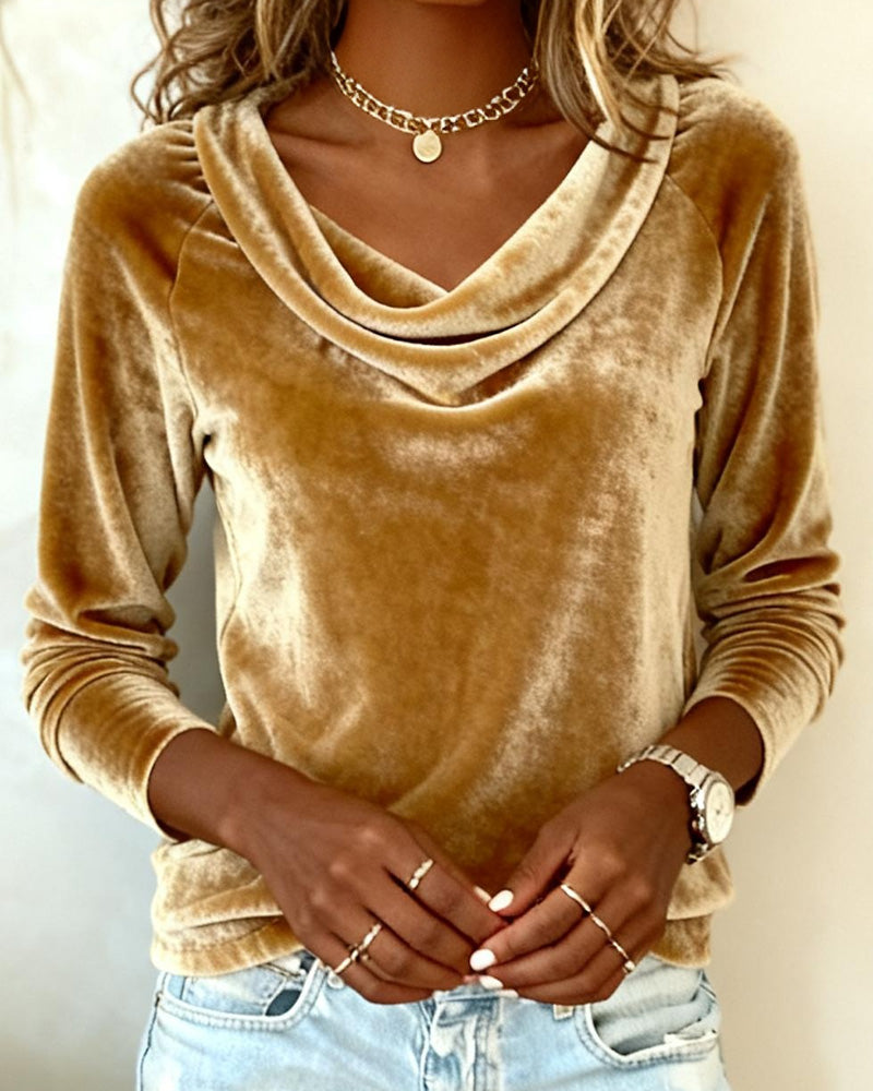 Aurette | Draped-Neck Relaxed Top