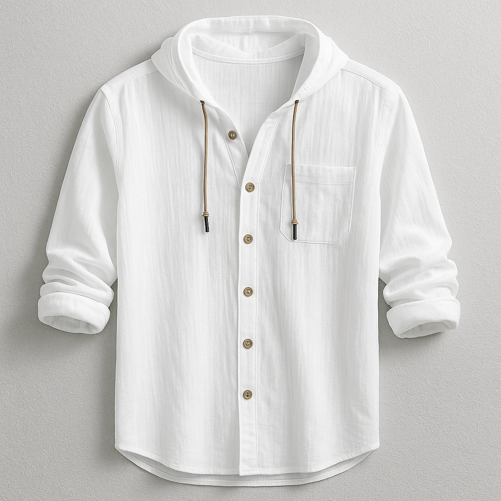 Soren | Hooded Button-Front Shirt