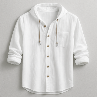 Soren | Hooded Button-Front Shirt