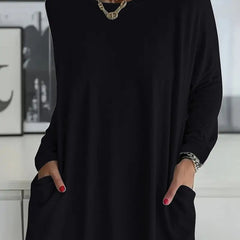 Roselyn | Oversized Pocket Crew-Neck Sweater