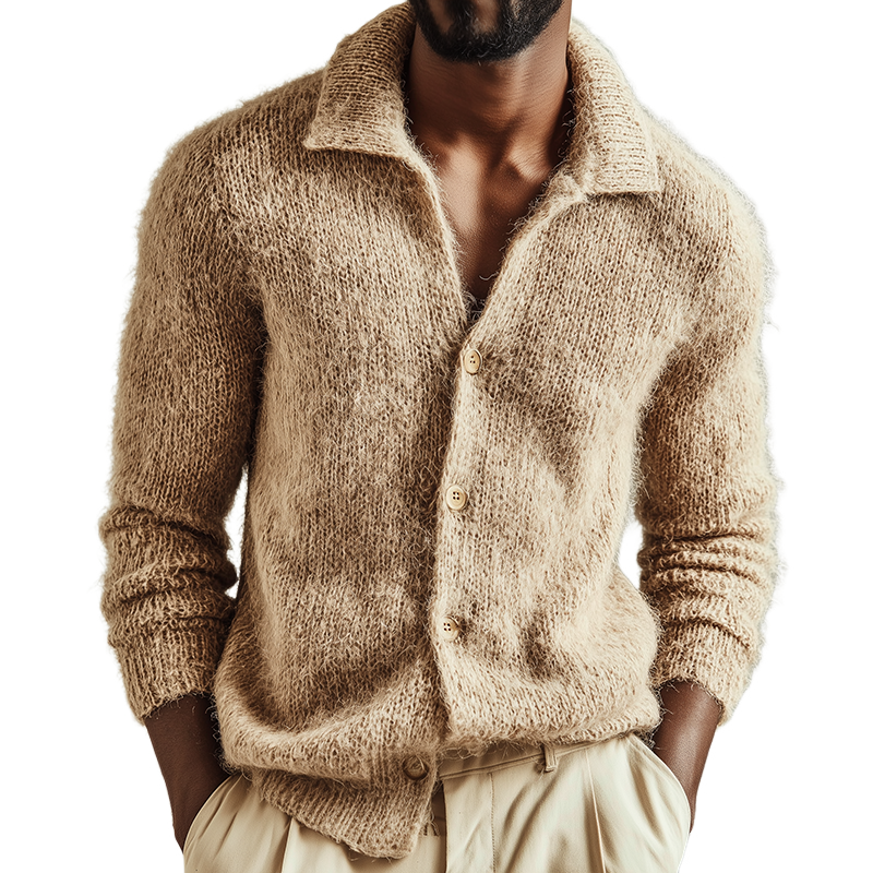 Adam | Textured Collared Cardigan