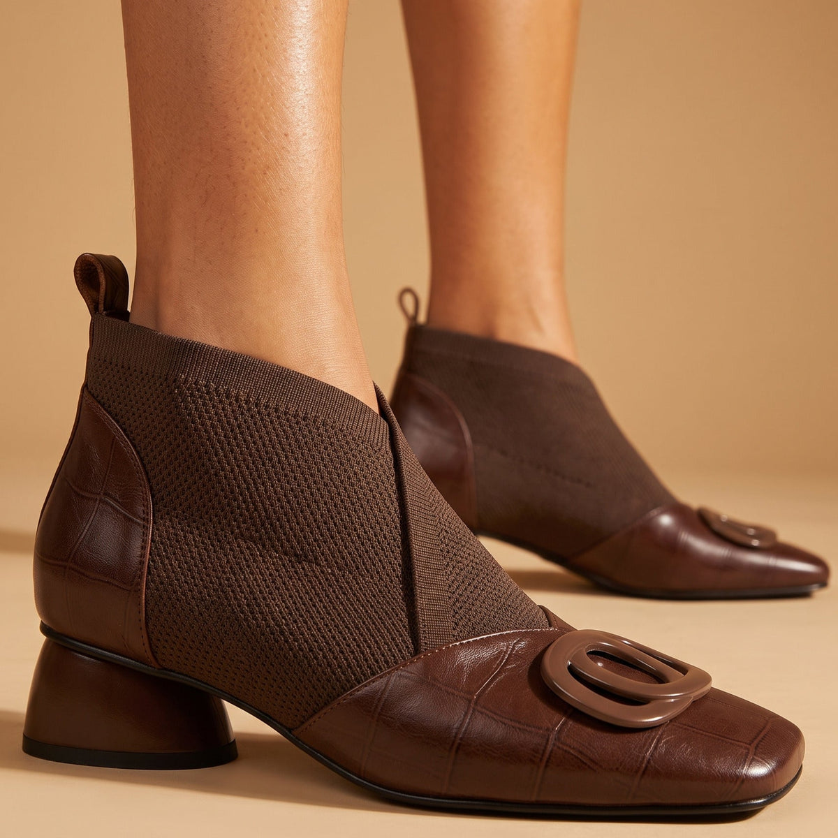 Ottilie | Sculpted Square-Toe Ankle Boots