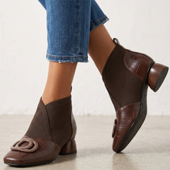 Ottilie | Sculpted Square-Toe Ankle Boots
