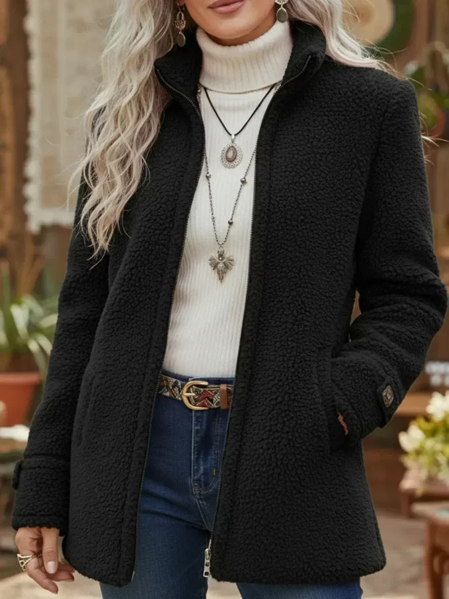 Scarlet | Full-Zip Stand Collar Jacket