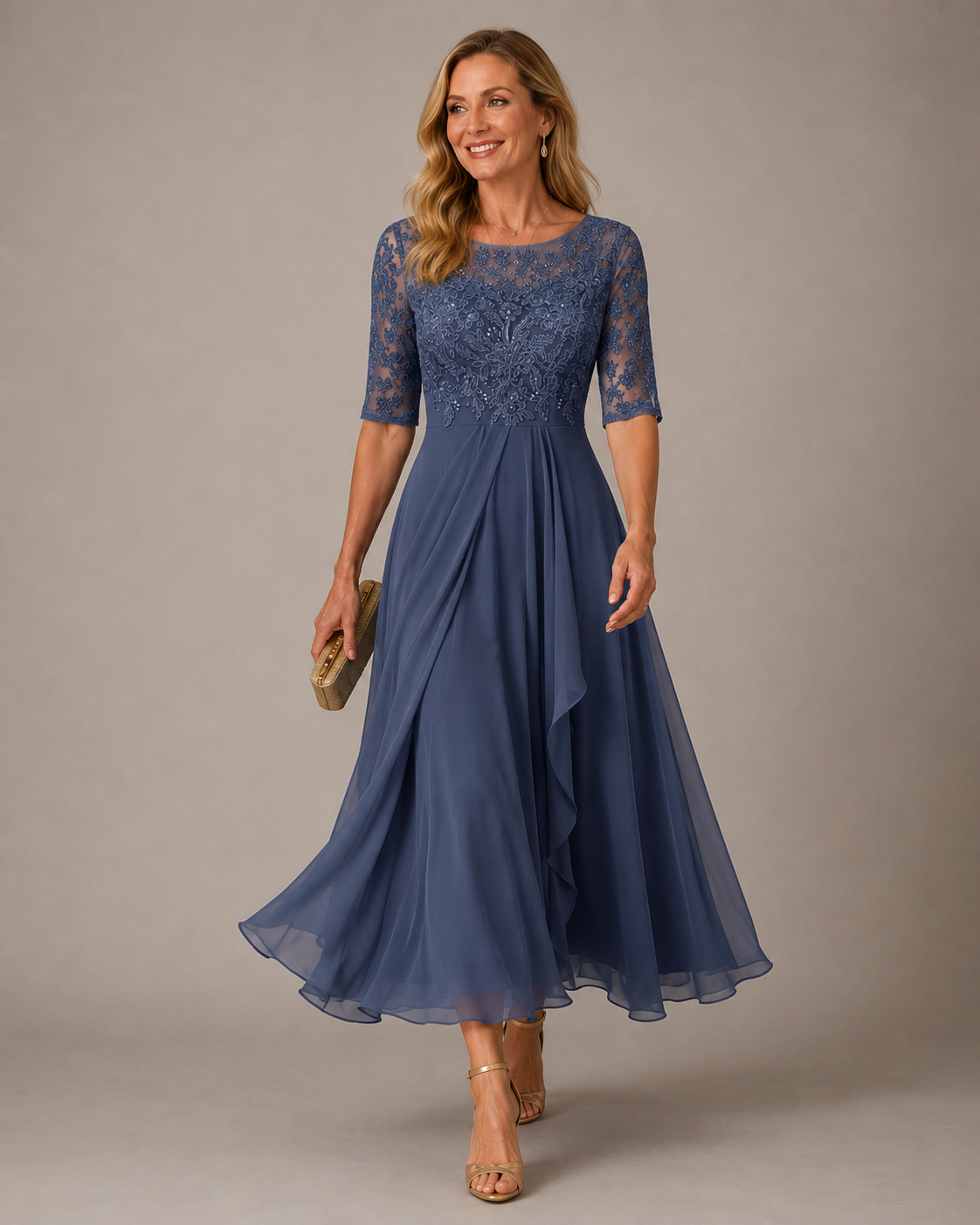 Effie | Lace Bodice Midi Dress